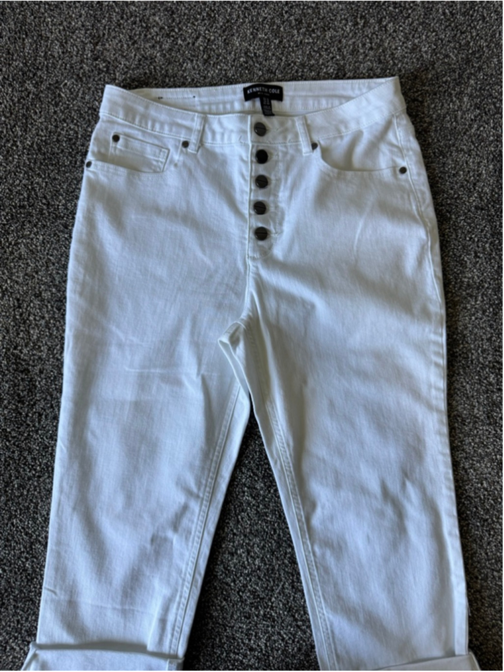 Women's Kenneth Cole Ankle & Cropped Jeans Size 10 White - Picture 4 of 13